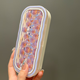 INS Girl Heart Koreanische Version Süßes Tulpe Student Brille Box für Frauen High-End transparent tragbare Hochwertedruckresistenz