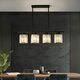 
Recalling the past Crystal New Chinese Restaurant Chandelier Chinese Style Rectangular Lamp Modern Simple Home 56-Head Chinese Restaurant Chandelier 7029-3 Heads/Black + Round Lamp Shade