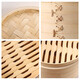 Wilkie Bamboo Steamer Buns Steamer Steamer Steamer Bamboo Household Bamboo Cage Small Long Bao Steamed Bread Bamboo Steamer Wooden Bamboo Steamer Set 21cm Two Layers and One Cover