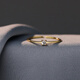 Su Shiliu 925 silver gold white zirconium ring for women simple fashion small fresh ring personalized open ring birthday gift girlfriend gold