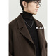 Earl Zoer en laine fixe Mateau de laine double face pour manteau de mi-longueur masculin 2024 Automne et hiver Nouveau style pluie gris XL 180