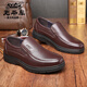 
Classic car leather shoes for men genuine leather summer breathable elderly shoes for men soft sole non-slip middle-aged and elderly men business casual foot cover daddy shoes WK9901 brown (single shoes for four seasons) 41