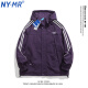 
NY-MR trendy brand co-branded work jacket for men and women same style spring and autumn outdoor casual hooded trendy charge jacket top JKCY-9276# Rice apricot color XL