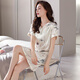 
Modal nightgown for women in summer ice silk short-sleeved pajamas skirt thin summer middle-aged mother summer imitation silk dress 9923 M[90-110Jin[Jin equals 0.5 kg]]