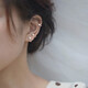 Qi Xiaomi Pure 999 Pure Silver Ruyi Knot Earrings Women's Screw Button Ear Hole Earrings for Sleeping Without Removing Ear Bone Nails Silver Large Pair 999 Pure Silver