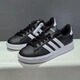 Adidas Neo Herrenschuhe 2025 Sommer neuer dreistreifen weiße Schuhe leichte Freizeitschuhe Low Top Sports Schuhe Student Board GW9196 Schwarz/Weiß 44 (270 mm)