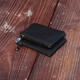 Kangaroo (KANGAROO) xmyb sheepskin zipper change key bag genuine leather men's short wallet mini coin handbag women's black small