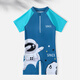 Youyou boys swimsuit one-piece swimming trunks quick-drying boys swimming hot spring quick-drying swimsuit four-piece set 32827 sky blue 2XL