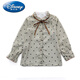 Disney (Disney) Girls' Shirts 2025 Autumn New Thin Long-Sleeved Jacket Chiffon Polka Dot Shirt for Medium and Large Children Fashionable Dress Pink 120 cm