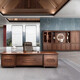 Ningqiu Luoge (NICHLORT) new Chinese-style solid wood boss table, rack, desk, executive desk, computer table, sofa, tea table, filing cabinet, 2.8-meter boss table, ebony wood