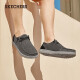 斯凯奇（SKECHERS）男鞋夏季帆布鞋商务休闲鞋复古低帮软底缓震一脚蹬板鞋66387