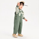 Mini Bala boys and girls long-sleeved suit autumn baby children's T-shirt overalls moisture-absorbent and quick-drying green tone 00444 110 cm