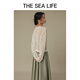 The Sea Life OU Hai Yisheng Pull Femmes 24 automne Nouveau produit Lazy Hollow Design Texture tridimensionnel Sweater V12590 Ice Cream Couleur