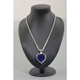 Hunter TITANIC Titanic Ocean Star Necklace Tanzanite Love Necklace Collection Heart-Shaped Synthetic Tanzanite + Round Diamond Necklace 18 inches S
