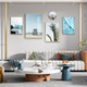 
Mohu (mohu) living room decoration painting sofa background wall mural modern simple landscape landscape painting TV wall high-end new style hanging paintings seaside landscape 15935 (including wall clock) tempered crystal porcelain large combination - black frame