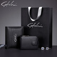 
SATCHI card bag wallet men's genuine leather driving driver's license leather case business card holder ID bag card bag multiple card bag black - gift box hardcover / writing greeting card / official genuine 4 card