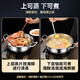 GEEGO steam pot 304 stainless steel sauna pot household steamed seafood steamer commercial induction cooker steam hot pot soup pot thickened 304 steel steam pot 32cm