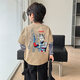 Guanmao Pei Cartoon Cotton T-Shirt Boy Basis Frühlings- und Herbstkinder zweiteiliger gefälschter langärmeliger Junge Bao Guangzhou 13 Reihen Spleiß Baumwolle lose C983 Weiß One Size 110