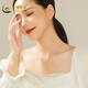 
China Gold (CHINA GOLD) Gold Necklace Women's Football Gold Mobius Pendant Set Chain Send Girlfriend Wife Mom's Birthday Valentine's Day Gift Pendant About 1.35g + S925 Chain + Rose Gift Box