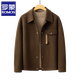 ROMON double-sided wool woolen men's jacket autumn and winter 2024 new high-end girl jacket men's short top brown S