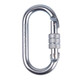 Gorm O-shaped alloy steel spring buckle GM908 main lock pad buckle outdoor carabiner rock climbing downhill safety hook lock thread metal lock - silver (2 pieces)