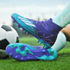 Football shoes for men and women with long nails ag high-top adult professional children student training special medium and large children's large size shoes purple long nails 40