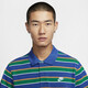 耐克（NIKE）T恤男装 2024秋季男子短袖翻领POLO衫透气休闲网球白色纯棉短袖男 FN3897-480 蓝色条纹 XL