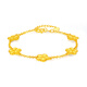 Traum Jinyuan Gold Armband gebrochener Bingbing Pfirsich Blüte 5g Fuß Gold Fünf Blumenarmband Geschenk für Freundin 18cm-Avout 6.8g