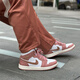 耐克（NIKE） Air Jordan 1 Mid AJ1 蓝色 防滑耐磨运动舒适复古休闲篮球鞋 FB9892-670粉色 36.5