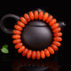 Chengyuanxiang CREORISETIN natural raw mineral old beeswax cake abacus bead bracelet Russian material bracelet red beeswax genuine fluorescent floating salt water amber old red wax 14mm