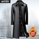 Maichaoshang Haining counter leather jacket men's autumn and winter middle-aged and elderly velvet thickened leather jacket casual dad wear men's lapel leather jacket black thin section S 165/recommended weight 90-110Jin Jin is equal to 0.5 kg
