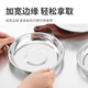 JOBO 304 stainless steel plate side dish plate 16cm thick round dish preparation plate shallow plate flat bottom dinner plate