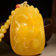 Dige beeswax twelve zodiac dragon pendant for men and women chicken oil yellow autumn and winter sweater necklace Baltic sea long pendant second zodiac rat treasure pendant 0g