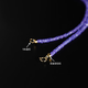 Ruohua (RUOHUA) Violet 3-4mm/Tanzania Necklace Young Style Clavicle Chain Female 18K Gold Birthday Gift for Girlfriend Tanzanite Necklace Length 40cm