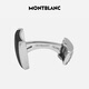 Montblanc MONTBLANC black with silver stainless steel rectangular cufflinks 111320 gifts for Chinese Valentine's Day gifts