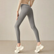 Jane La Xiong Yoga Pants Women's Sports Tights Yoga Wear Suit No Embarrassing Line High Waist Butt Lift Elastic Running Fitness Pants Sea Salt Gray L[110-125Jin[Jin equals 0.5kg]]