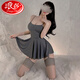 Langsha (Langsha) Ice Seide Hosendrock reines Verlangen Pyjamas Frauen sexy Frauen Paar Spaß Sommer High-End großgröße Pyjama Frauen 2-teiliger 6625 Suspender Rock + 6656 Klassisches Cheongsam XL vorschlagen [Gewicht 120-160 Jin [Jin gleich 0,5 kg]]]