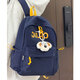 Kuang Rui schoolbag junior high school birthday style retro large capacity casual high school college student backpack lightweight high-value backpack blue (with pilot dog pendant)