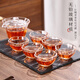 Detif Plum Blossom Glass Tea Set Teapot Kung Fu Tea Home Guest Tea Cup Simple Tea Table Office Tea Making Set Plum Blossom Male Cup/One