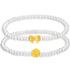Saturday blessing gold transfer beads pearl bracelet birthday gift for women bow 17cm