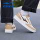 Hongxing Erke small white shoes men's shoes sports shoes new style leather waterproof casual skateboard shoes flat teenage shoes men microcrystal white/khaki 1477 40