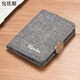 Long brocade card bag for men's ultra-thin canvas short mini simple small wallet for women and men's driver's license card bag integrated student thin money light gray