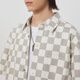 CABBEEN [chessboard] The same denim short-sleeved shirt for shopping malls for men 2024 summer new loose trendy brand shirt off white 12 L /175/50
