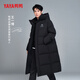 
Duck (YAYA) Wang Yibo same ice shell outdoor extreme cold off-season down jacket for men's new long couple Northeast thickened jacket green light black [spot quick delivery] L /175