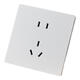 TEP International Electrician 86 Cream Switch Socket Household Large Board Matte Skin Female Sense Five-hole USB Dual Control Air Conditioning Panel Ultra-thin Milk White Five-hole Socket (Sample Price is limited to one piece)