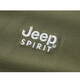 JEEP SPIRIT吉普休闲立领半拉链短袖t恤夏男士弹力半袖绣标棉质纯色透气体恤 军绿色 L 175/96A 建议130-145斤