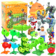 Toys Caja de regalo completa Traje para niños El chico puede expulsar la figura de la muñeca Modelo 2 Shooter de juguete de zombie PEA 686-8 PLÁSCO