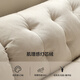 Genji hölzerne Textur Sofa Haushaltscreme Stil Down Sofa Weißes Wohnzimmer Abnehmbares Waschen Waschen Direktes Sofa 2,6 Meter großer Sitz drei Personen (2600*1050*790)