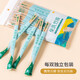 Double gun disposable chopsticks, no-wash carbonized bamboo chopsticks, individually packaged 100 pairs, home camping fast food takeaway packaging tableware