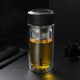 Xile glass double-layer glass water cup high-value men's business office tea separation cup portable tea cup